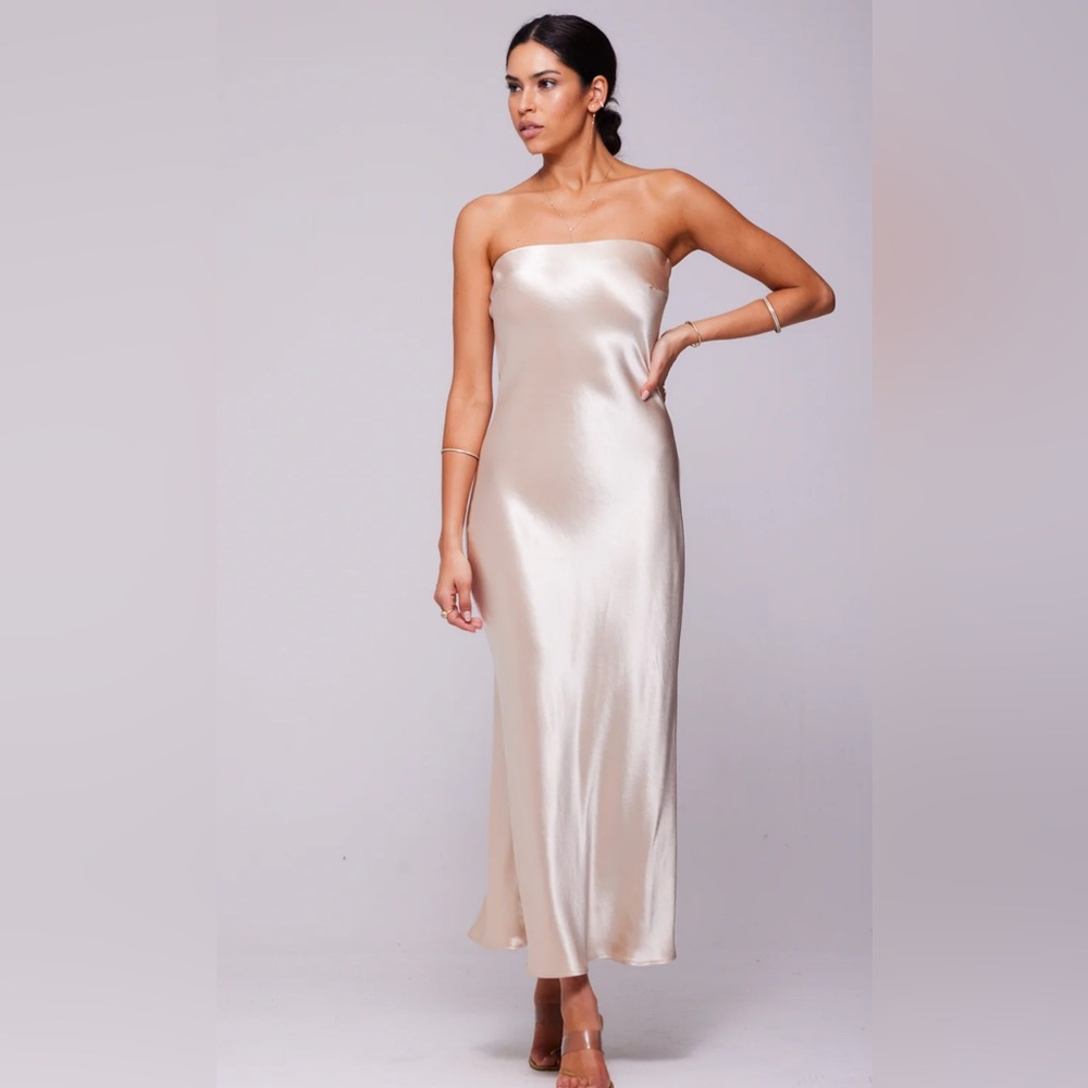 RESA Anna sleeveless midi dress in champagne - small NWT - Picture 2 of 4